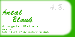 antal blank business card